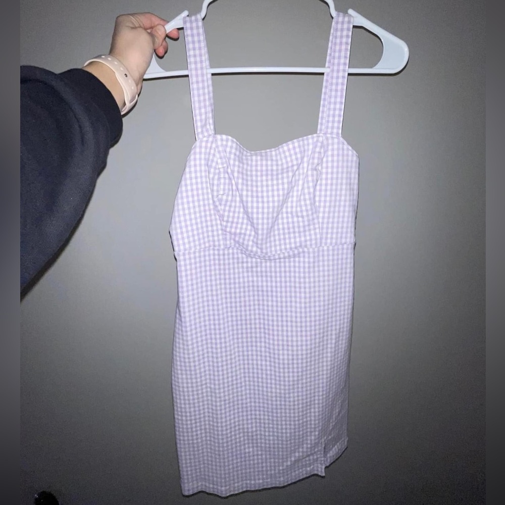 Purple Checkered Dress